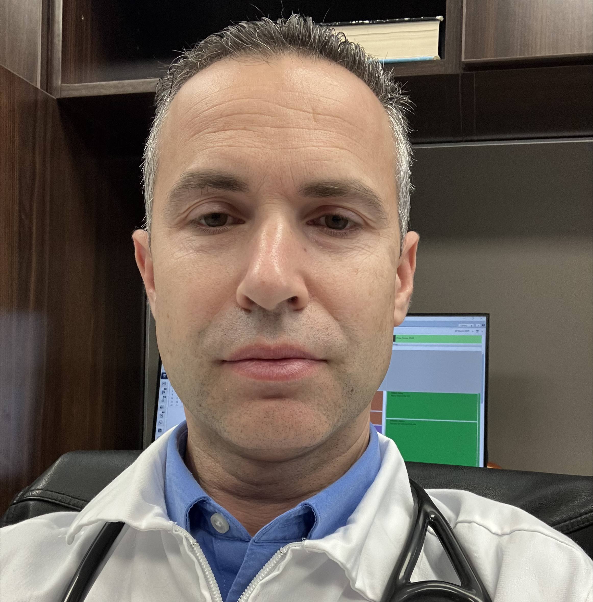 Dr. Petrov veterinarian in clinical setting